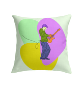 Man With An Electric Guitar Indoor Pillow - Beyond T-shirts